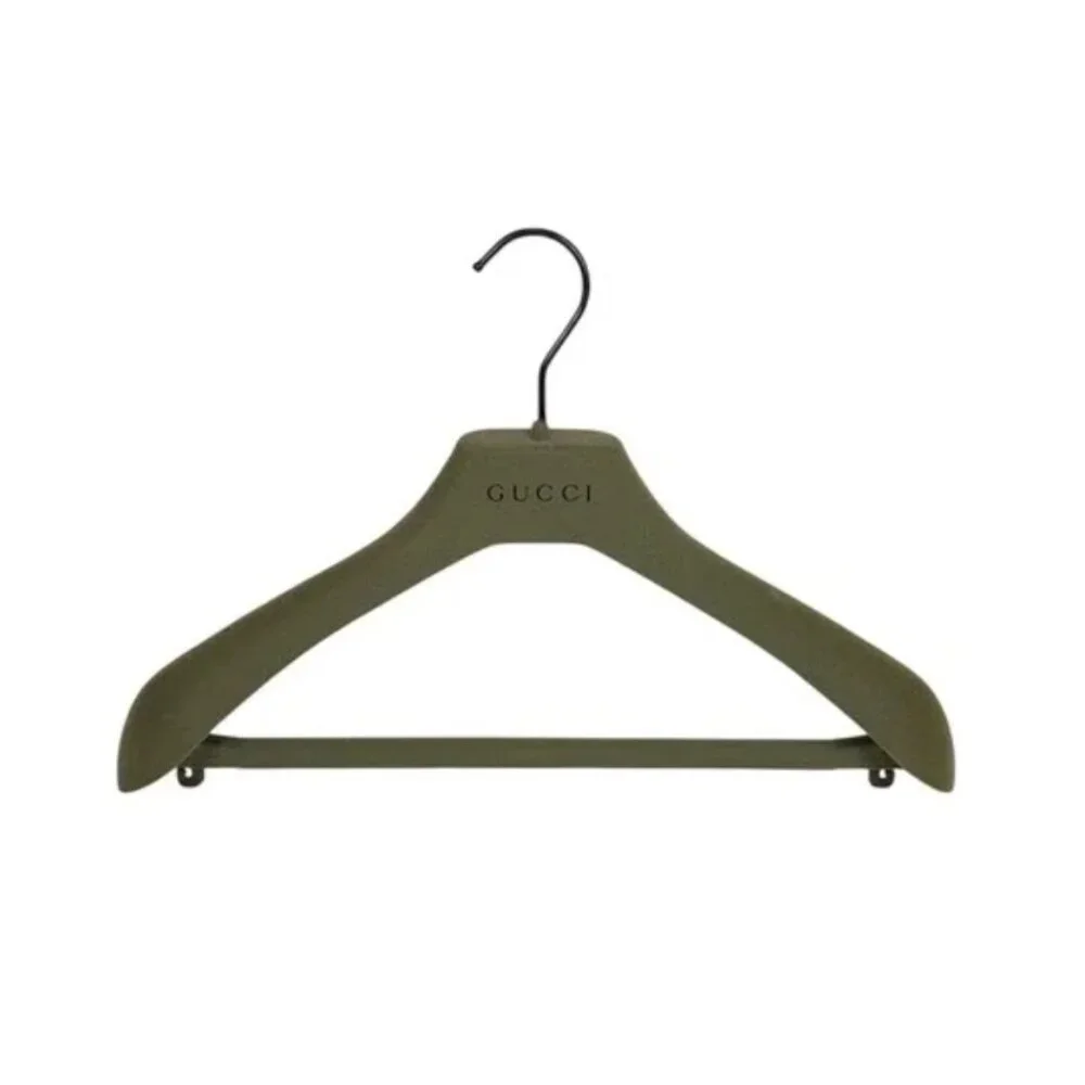 Authentic GUCCI Green Velvet Boutique Logo Suit Jacket Pants Hanger 14